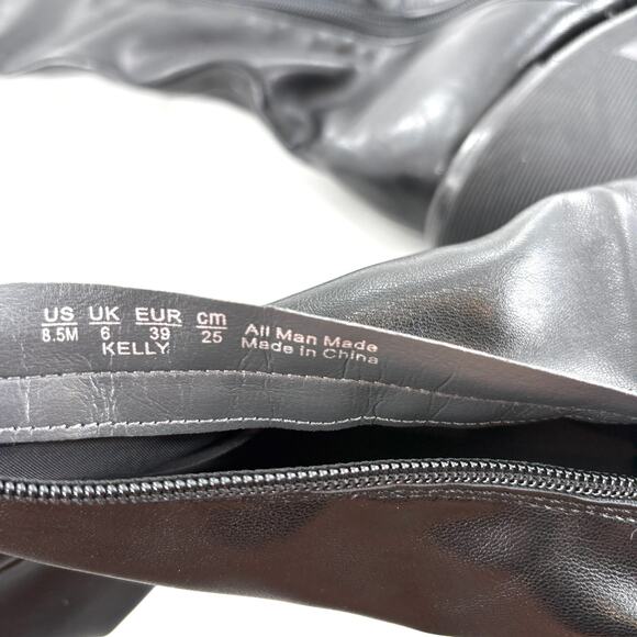 Franco Sarto Kelly Over the Knee Boots 8.5 Black NWOT Vegan Leather Tall OTK - Picture 7 of 8